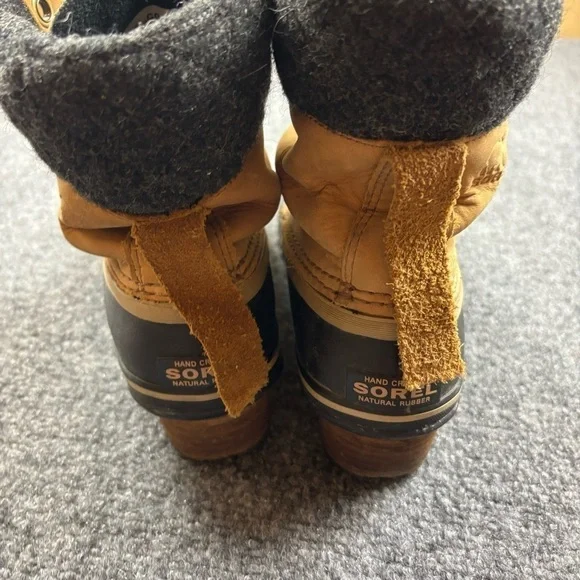 SOREL Women’s Slimpack II Lace Up Winter Snow Boot Tan/Black size: 8 - Picture 13 of 15